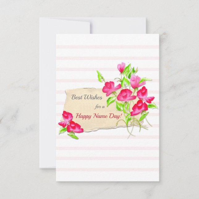 Agradecimento Cartão de Dia de Melhor Desejo (Frente)