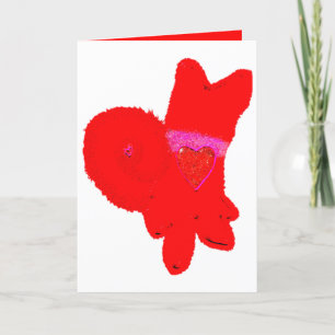 Agradecimento Cartão de Dia de os namorados de cão bonito