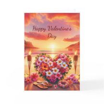 Cartão de Dia de os namorados Havaiano