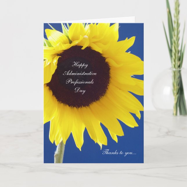 Agradecimento Cartão de Dia dos Profissionais Administrativos —  (Frente)