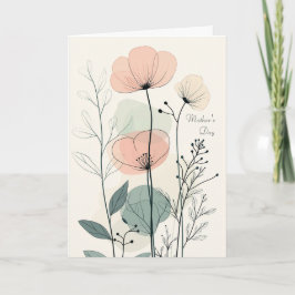 Agradecimento Cartão de Dia Floral Minimalista - Ela Bloomia