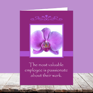 Agradecimento Cartão de Dia Profissional Administrativo — Orchid