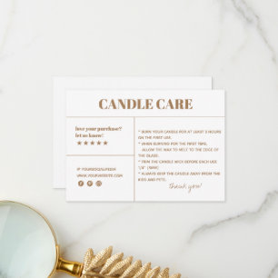 Agradecimento Cartão de Encapsulamento para o Candle Care Obrig