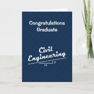 Agradecimento Cartão de Engenheiro Civil para a graduação