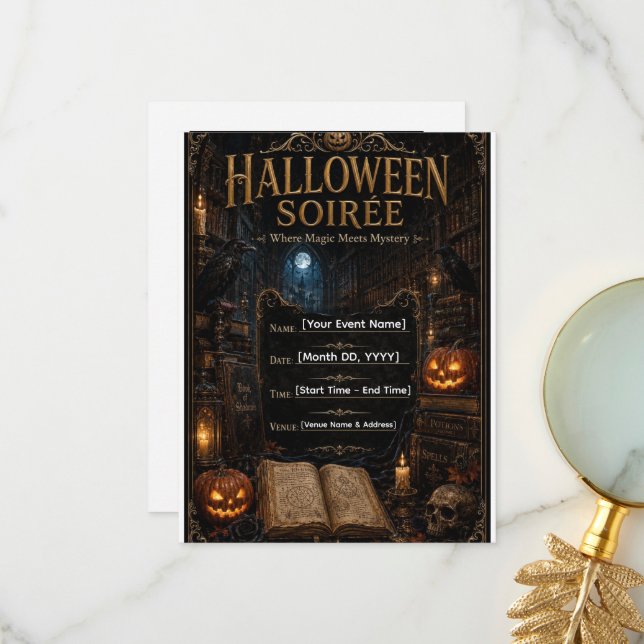 Agradecimento Cartão de Evento de Halloween Imprimível (Frente/Verso In Situ)
