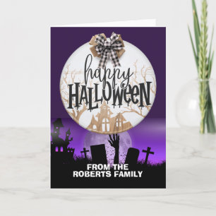 Agradecimento Cartão de família de saudações de Halloween