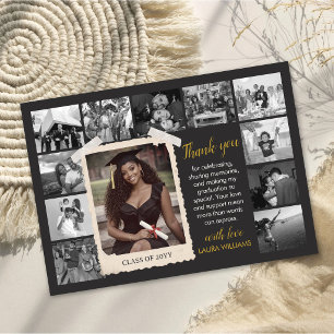 Agradecimento Cartão de Favor Personalizado de Formatura, Colage