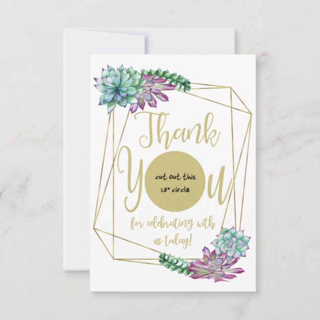 Agradecimento Cartão de Favorito EOS Lip Balm Suculento com Quad (Frente)