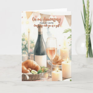 Agradecimento Cartão de Felicitações de Aniversário de Casamento