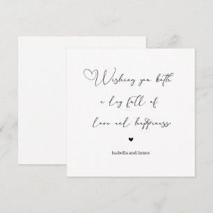 Agradecimento Cartão de Felicitações de Casamento Elegante Amor 