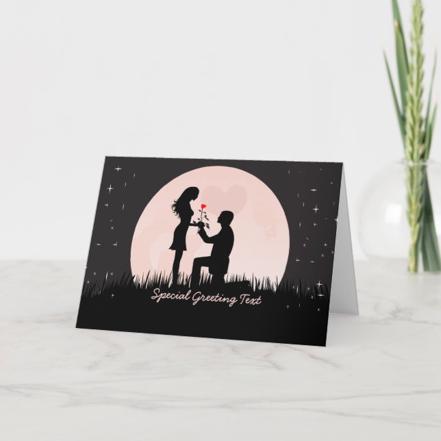 Agradecimento Cartão de Felicitações de Noivado (Frente)