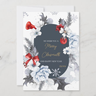 Agradecimento Cartão de feliz Natal e ano novo feliz