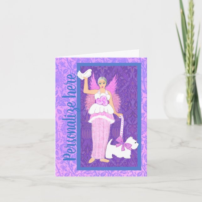 Agradecimento Cartão de Feriado Cor-de-Rosa Branca Westin (Frente)