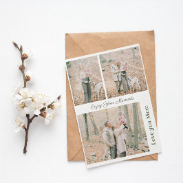 Agradecimento Cartão de Feriado de Colagem de Foto Elegante 3 Si