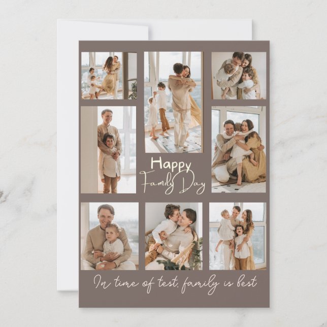 Agradecimento Cartão de Feriado de Dia de os pais Múltiplo Casta (Frente)