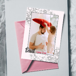 Agradecimento Cartão de Feriado de Fotografia de Dia de os pais 