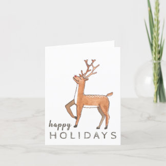 Agradecimento Cartão de Feriado Red Nosed Reindeer