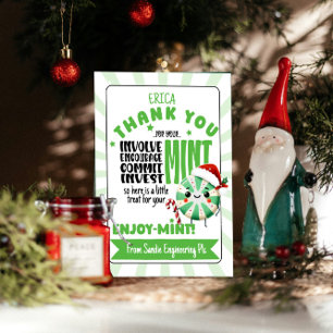 Agradecimento Cartão de Férias de Casa de Moeda Festivo com Nome