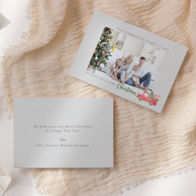 Agradecimento Cartão de Férias Personalizadas da Família Feliz N (Criador carregado)