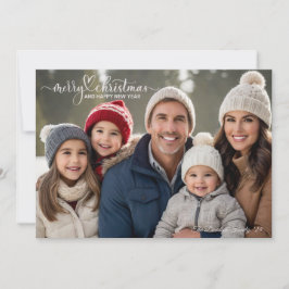 Agradecimento Cartão de Férias Personalizadas de Natal Simples