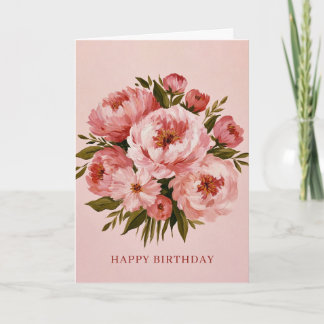 Agradecimento Cartão de Flor de Aquarela de Aniversário Feliz