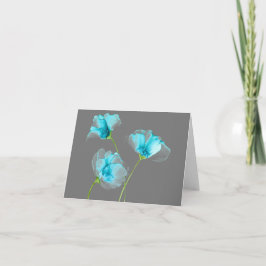 Agradecimento Cartão de Flores Azuis