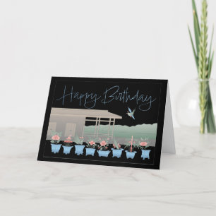 Agradecimento Cartão de Flores de Aniversário Mah Jongg