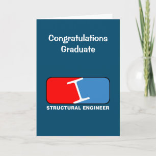 Agradecimento cartão de formatura da liga de engenheiros estrutu