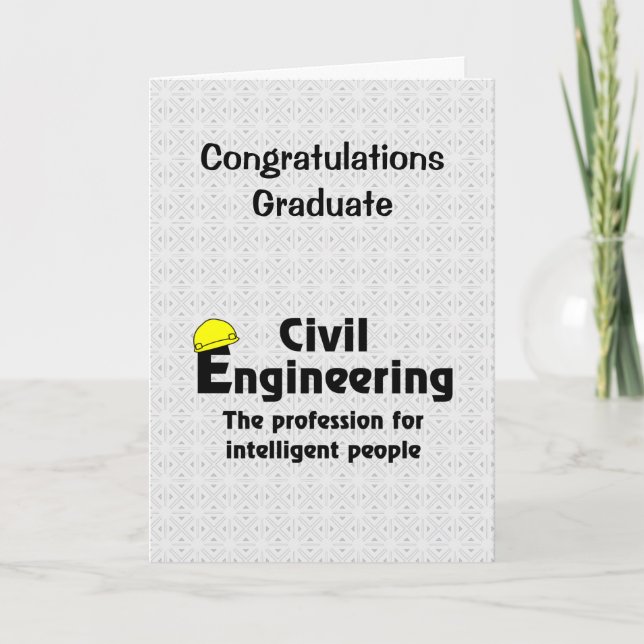 Agradecimento Cartão de formatura de Engenheiro Civil Inteligent (Frente)
