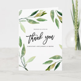 Agradecimento Cartão de Foto Agradecendo Folhas Boémias