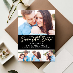 Agradecimento Cartão de Foto de Amor Eterno para Salvar a Data