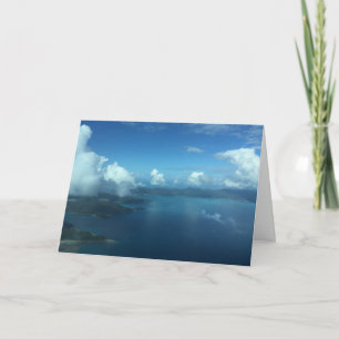 Agradecimento Cartão de Foto de Aniversário de Paisagem Marítima