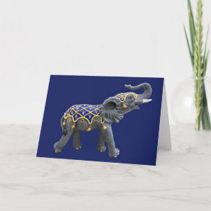 Agradecimento Cartão de Foto de Elefante de Carrusel