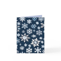 Cartão de Foto de Natal Azul Floco de Neve