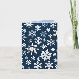 Agradecimento Cartão de Foto de Natal Azul Floco de Neve