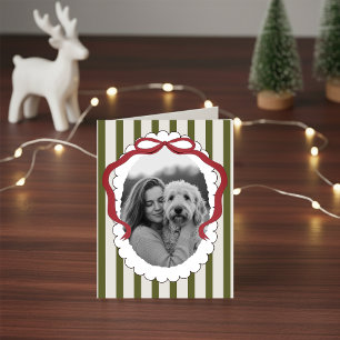 Agradecimento Cartão de Foto Dobrada de Natal Pet do Arco Whimsi