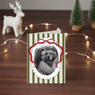 Agradecimento Cartão de Foto Dobrada de Natal Pet do Arco Whimsi