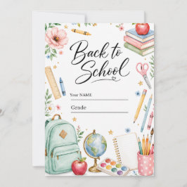 Agradecimento Cartão de Foto Personalizado de Volta às Aulas com