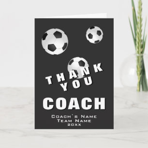 Agradecimento Cartão de Futebol Bola de Futebol Obrigado Treinad