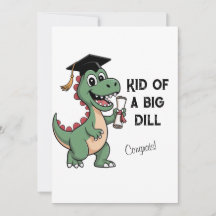 Cartão de Graduação de Dinossauro Engraçado – Cria