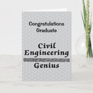 Agradecimento Cartão de Graduação do Genius de Engenharia Civil