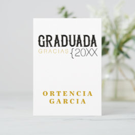 Agradecimento Cartão de Graduação FORMAL CLÁSSICO