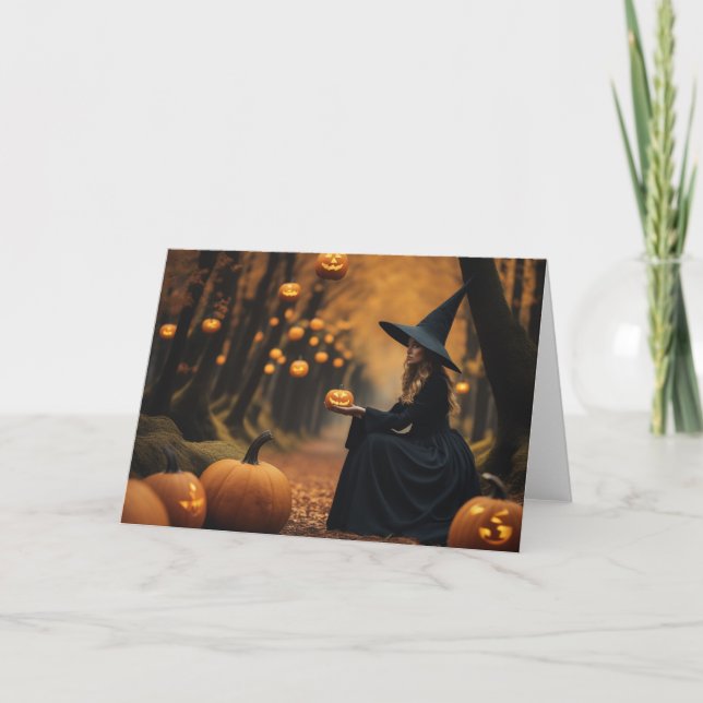 Agradecimento Cartão de Halloween Bruxas  (Frente)