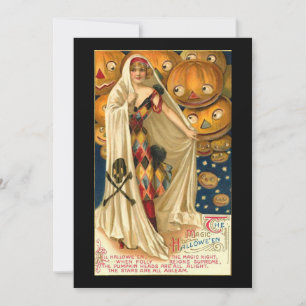 Agradecimento Cartão de Halloween Flat de Harlequin