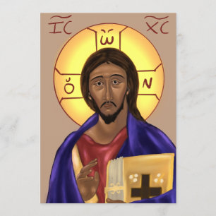 Agradecimento Cartão de Ícone de Papel de Cristo