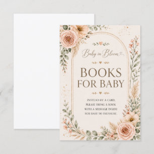 Agradecimento Cartão de Inserção Livros para Bebê em Flor