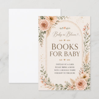 Agradecimento Cartão de Inserção Livros para Bebê em Flor