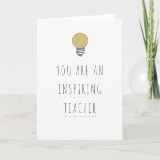 Agradecimento Cartão de inspiração da fónica do professor