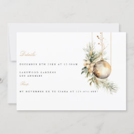 Agradecimento Cartão de Janto Floral de Ensaio de Natal Elegante