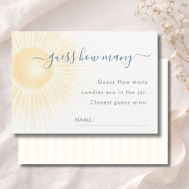 Agradecimento Cartão de Jogo de Adivinhação do Chuveiro de Sol M